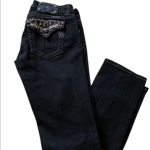 Miss Me Black Bling Jeans Size 28
